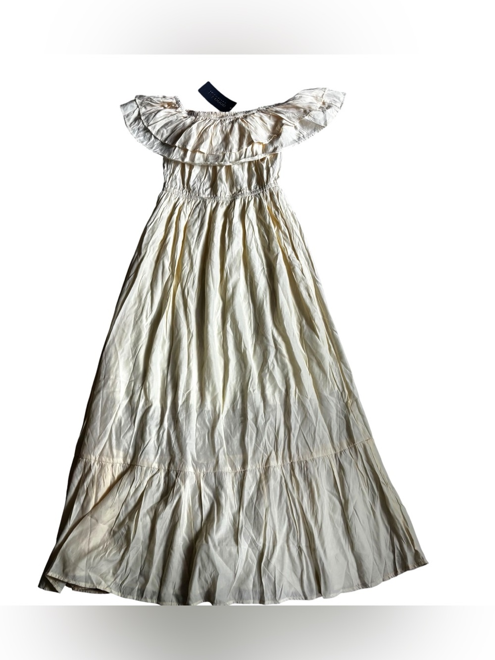 Anna-Kaci California Cream Off the Shoulder Boho Maxi Dress - M - NWT